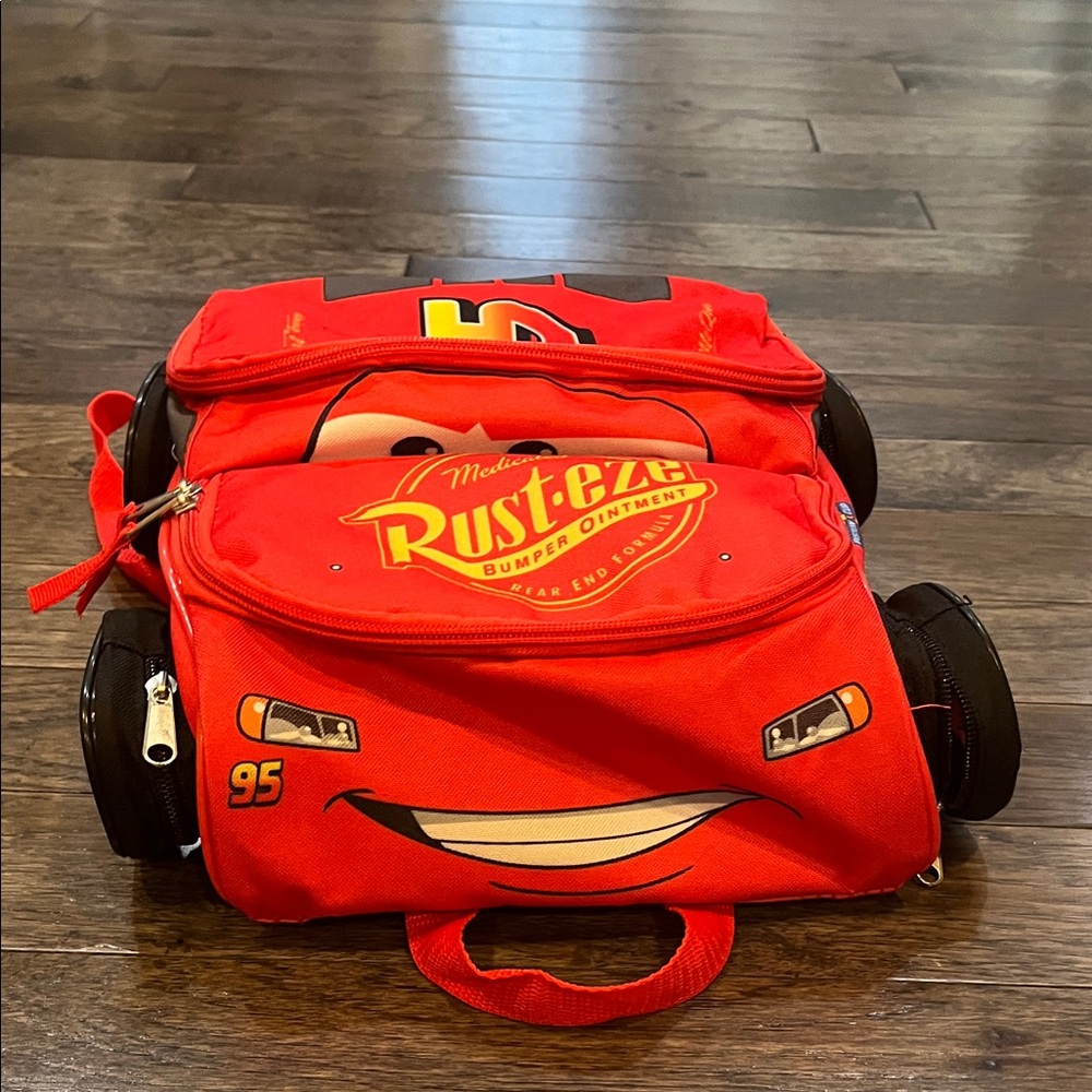 Red Lightning McQueen backpack for kids